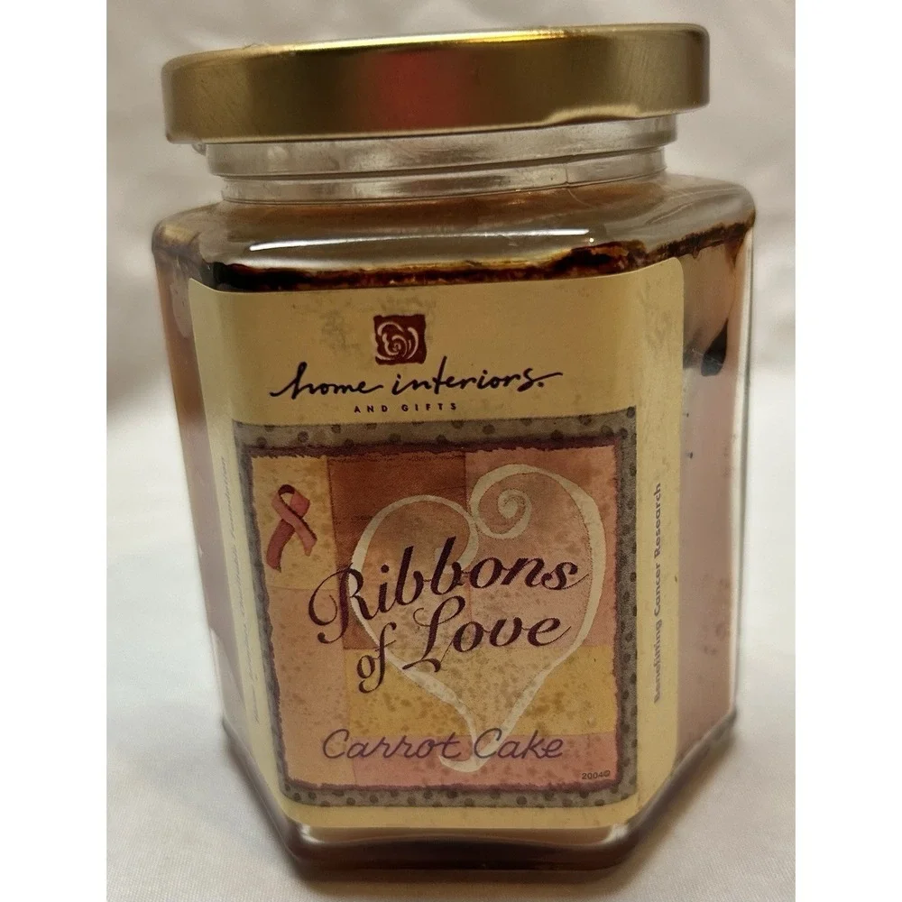 Vintage Home Interiors Jar Candles Carrot Cake Discontinued 7.5 Oz NOS
